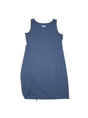 Columbia Womens Dark Gray Sleeveless Dress S Adjustable Hem Stretch Casual.